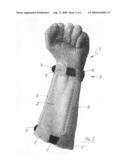 Protective metal-ring mesh glove diagram and image