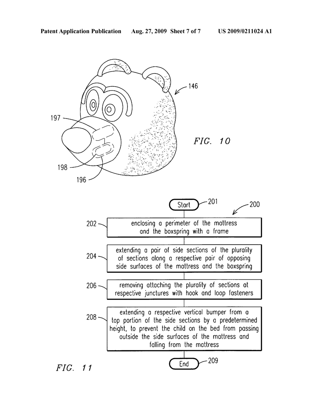 SYSTEM AND METHOD FOR ENHANCING THE SAFETY OF A SLEEPING ARRANGEMENT FOR A CHILD ON A BED - diagram, schematic, and image 08