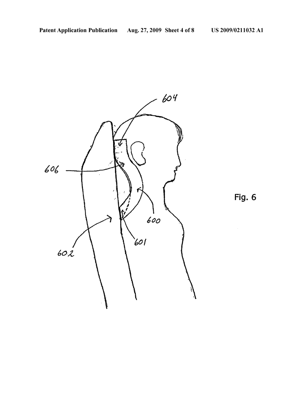 Support for supporting the neck and head of a human being - diagram, schematic, and image 05