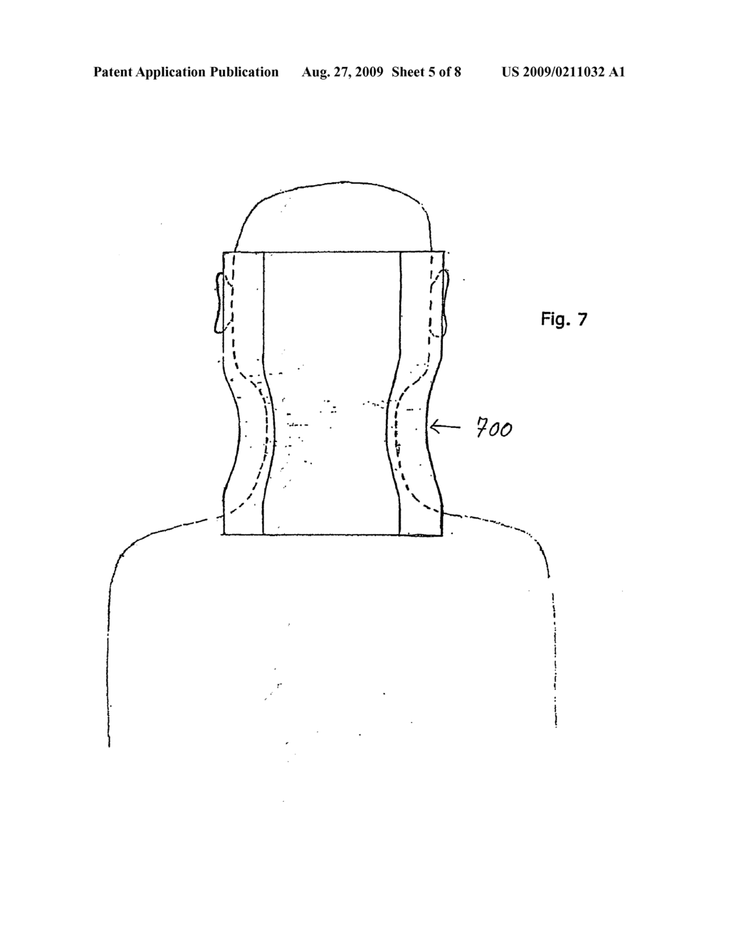 Support for supporting the neck and head of a human being - diagram, schematic, and image 06