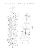 Method and device for finishing packets having respective overwrappings of heat-shrink material diagram and image