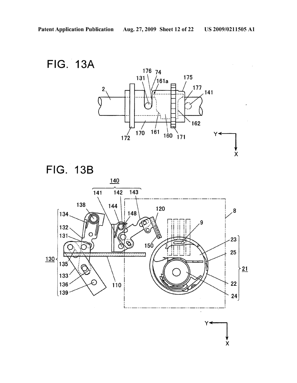 THREAD CUTTING DEVICE OF SEWING MACHINE - diagram, schematic, and image 13