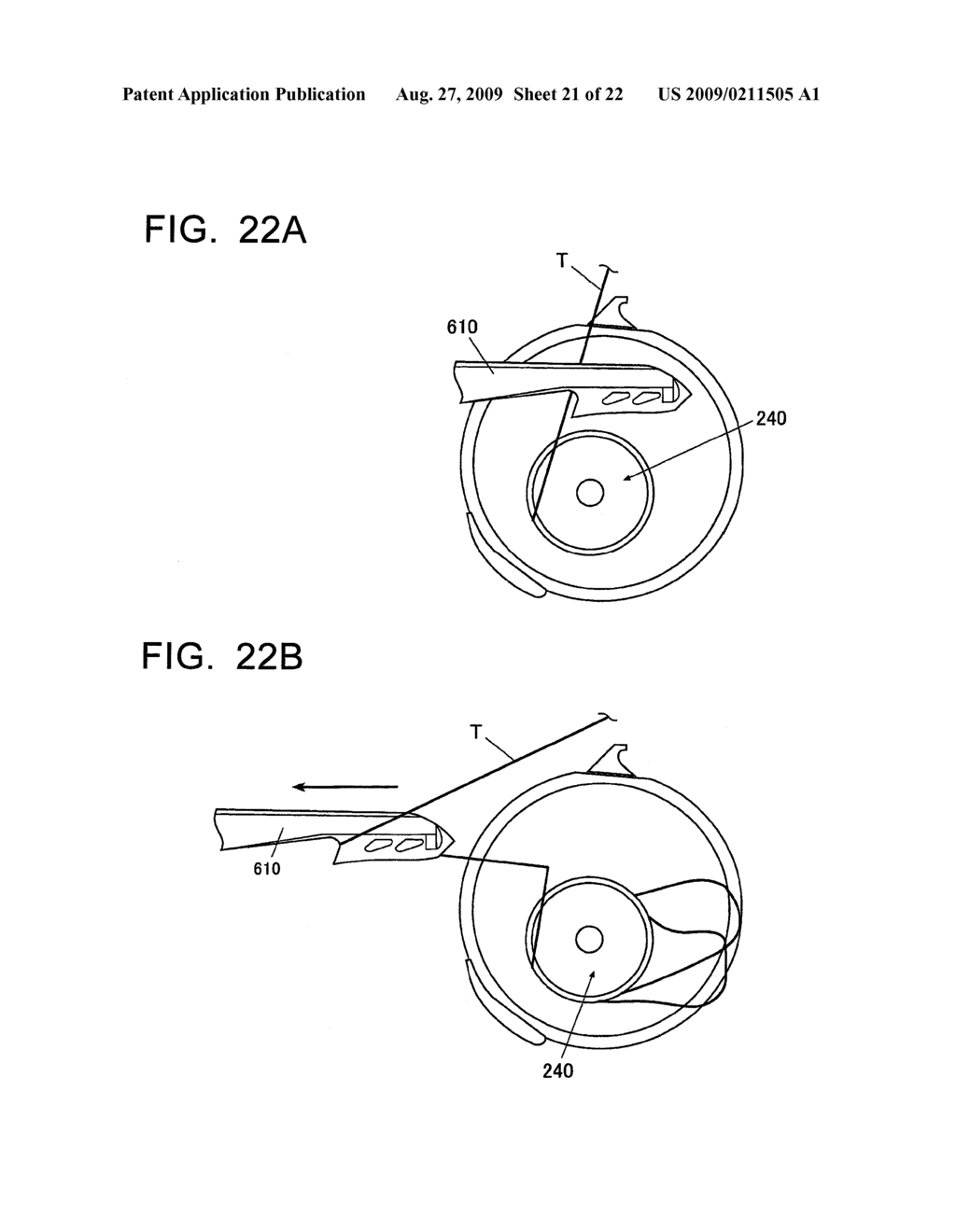 THREAD CUTTING DEVICE OF SEWING MACHINE - diagram, schematic, and image 22