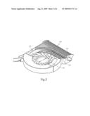 HEATSINK MODULE HAVING FIN ASSEMBLY STRUCTURE CORRESPONDING TO HEAT PIPE diagram and image