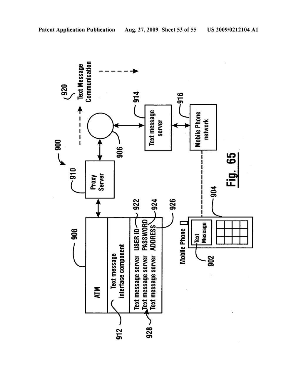 Automated banking machine that operates responsive to data bearing records - diagram, schematic, and image 54