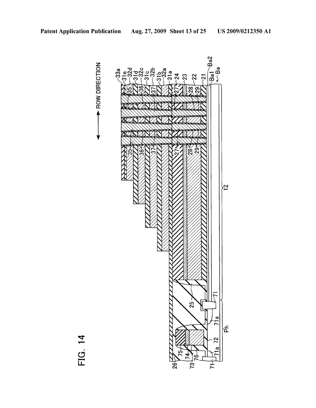 NONVOLATILE SEMICONDUCTOR STORAGE DEVICE AND METHOD OF MANUFACTURING THE SAME - diagram, schematic, and image 14