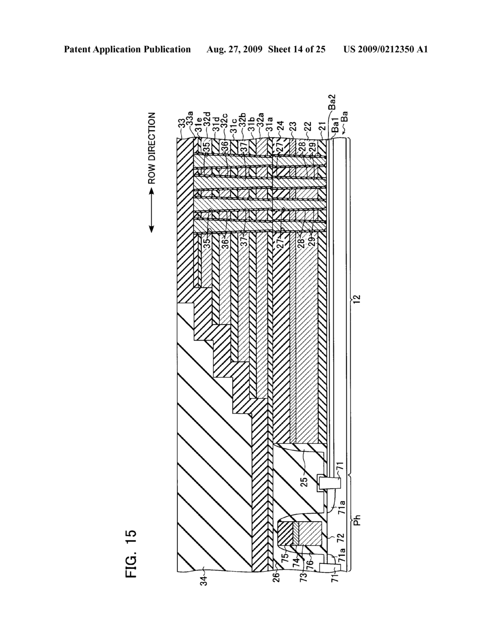 NONVOLATILE SEMICONDUCTOR STORAGE DEVICE AND METHOD OF MANUFACTURING THE SAME - diagram, schematic, and image 15