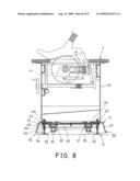 Floor engaging device for workbench diagram and image