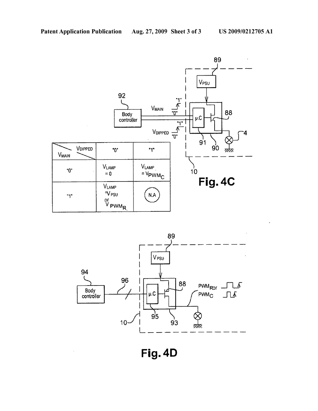 METHOD OF SUPPLYING POWER TO AN AUTOMOBILE HEADLIGHT LAMP AND HEADLIGHT USING THAT METHOD - diagram, schematic, and image 04