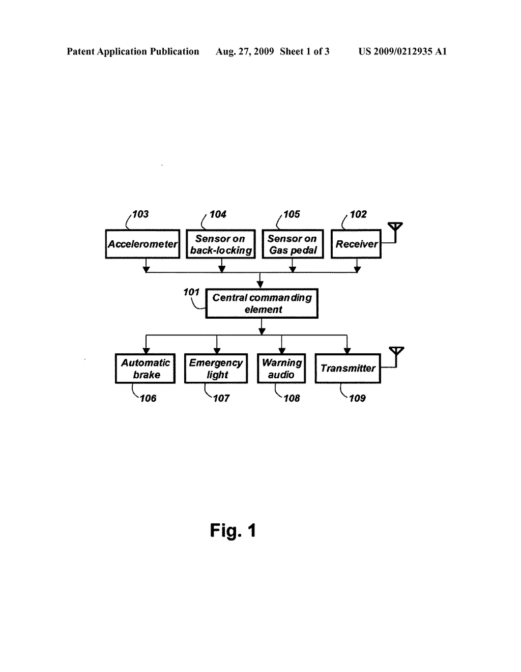 Anti-collision Emergency Braking System - diagram, schematic, and image 02