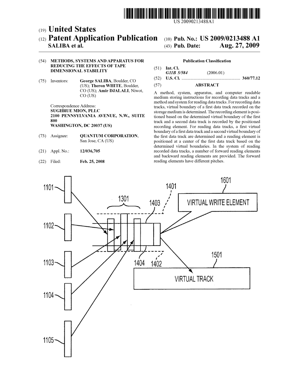 METHODS, SYSTEMS AND APPARATUS FOR REDUCING THE EFFECTS OF TAPE DIMENSIONAL STABILITY - diagram, schematic, and image 01