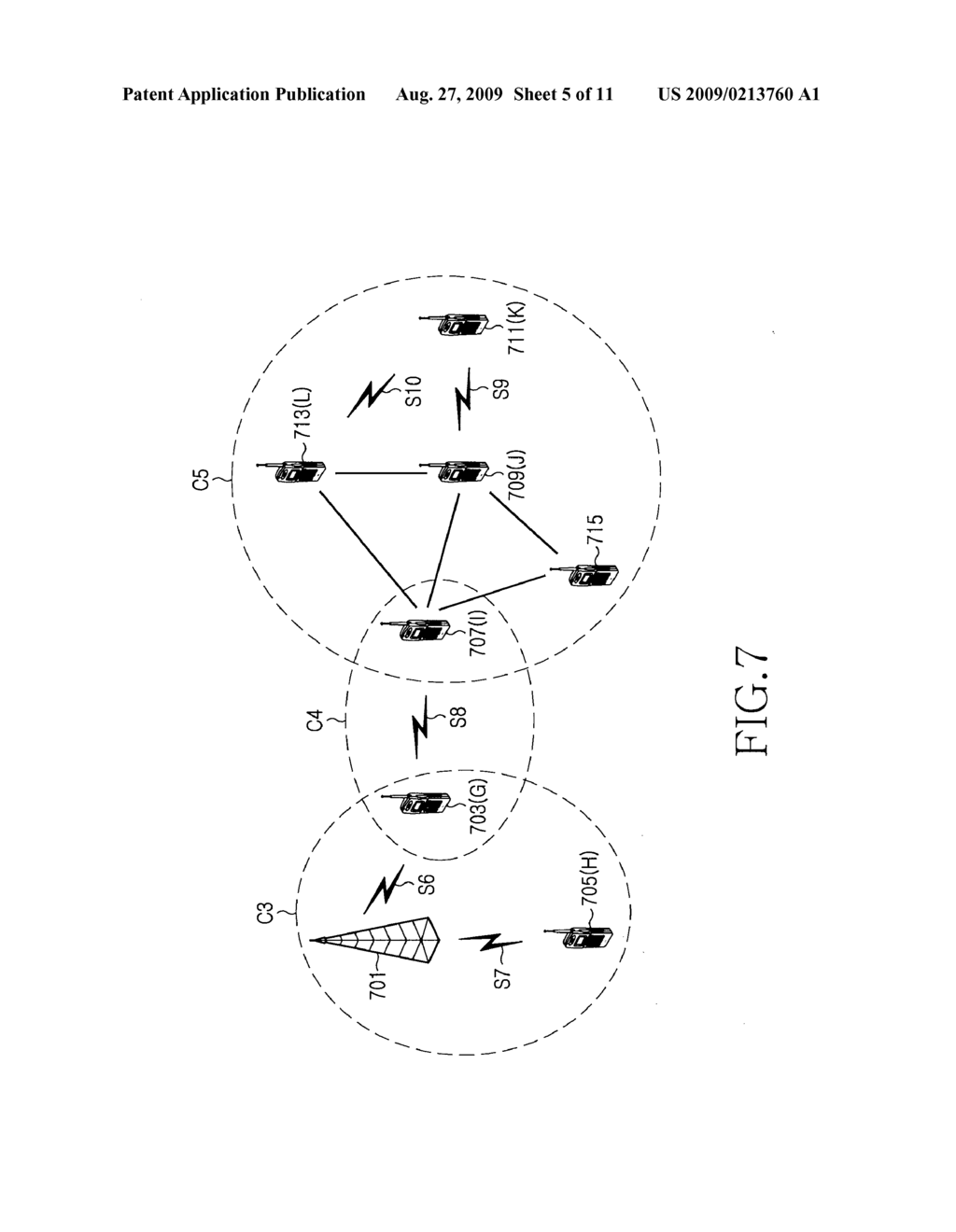 WIRELESS COMMUNICATION SYSTEM FOR INTERCONNECTING AD-HOC NETWORK AND INFRASTRUCTURE NETWORK, AND WIRELESS TERMINAL AND COMMUNICATION METHOD THEREFOR - diagram, schematic, and image 06