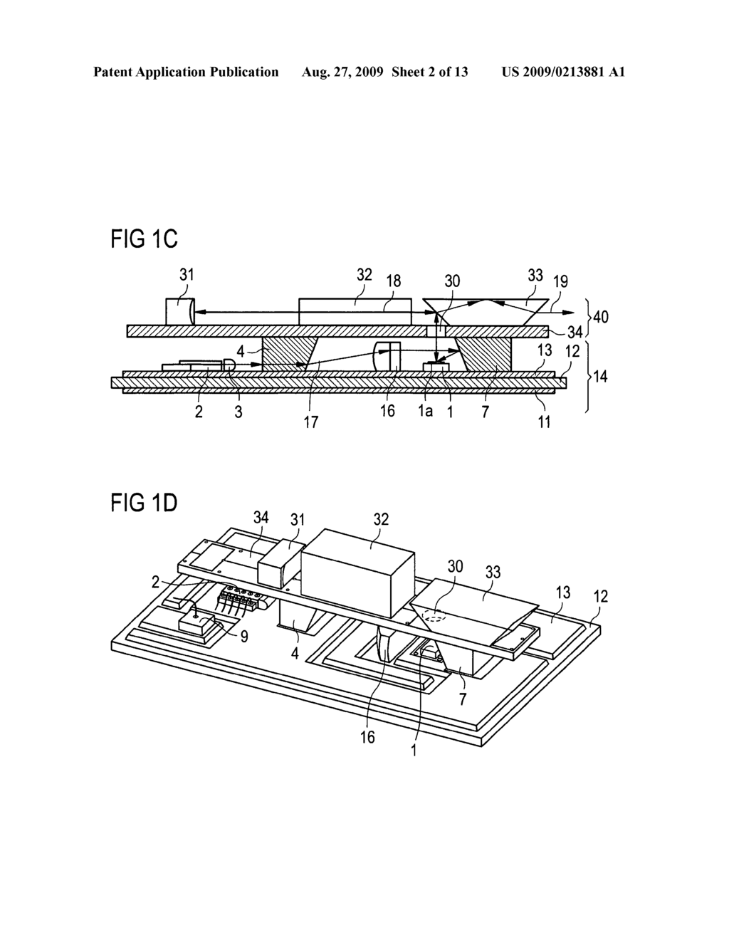 Vertically Emitting, Optically Pumped Semiconductor Comprising an External Resonator and Frequency Doubling on a Separate Substrate - diagram, schematic, and image 03