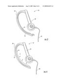 Adjustable Ear-Hook Earphone with Compressible Inner Portion and Related Methods diagram and image