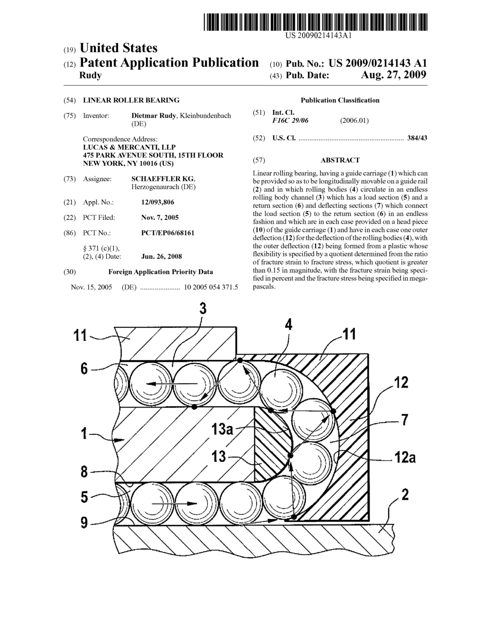 LINEAR ROLLER BEARING - diagram, schematic, and image 01