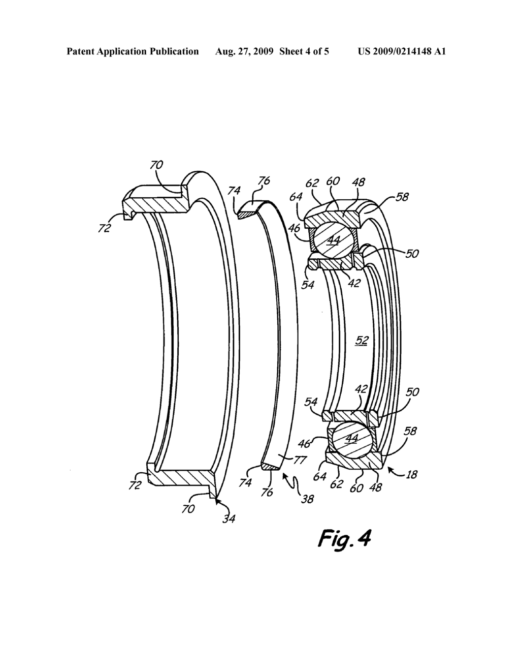 Frustoconical ball bearing and preloaded ball bearing assemblies - diagram, schematic, and image 05