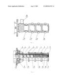 PROCESSING METHOD AND DEVICE FOR EXTRUSION OF RAW MATERIALS WITH ENZYMES ADDED FOR PRODUCTION OF STARCH SYRUP, AND SACCHAROGENIC METHOD FOR EXTRUDED RAW MATERIALS diagram and image