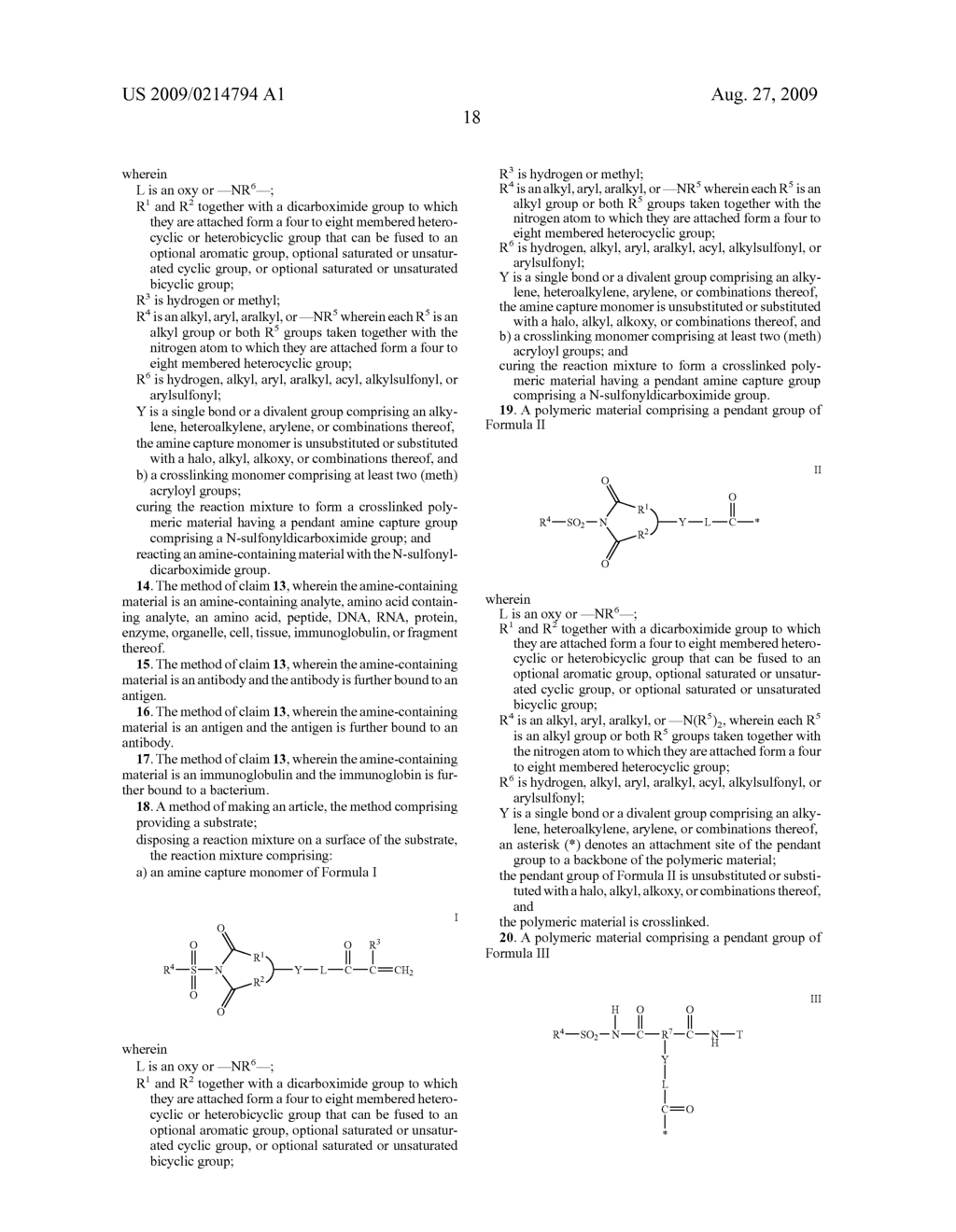 CROSSLINKED POLYMERS WITH AMINE BINDING GROUPS - diagram, schematic, and image 19