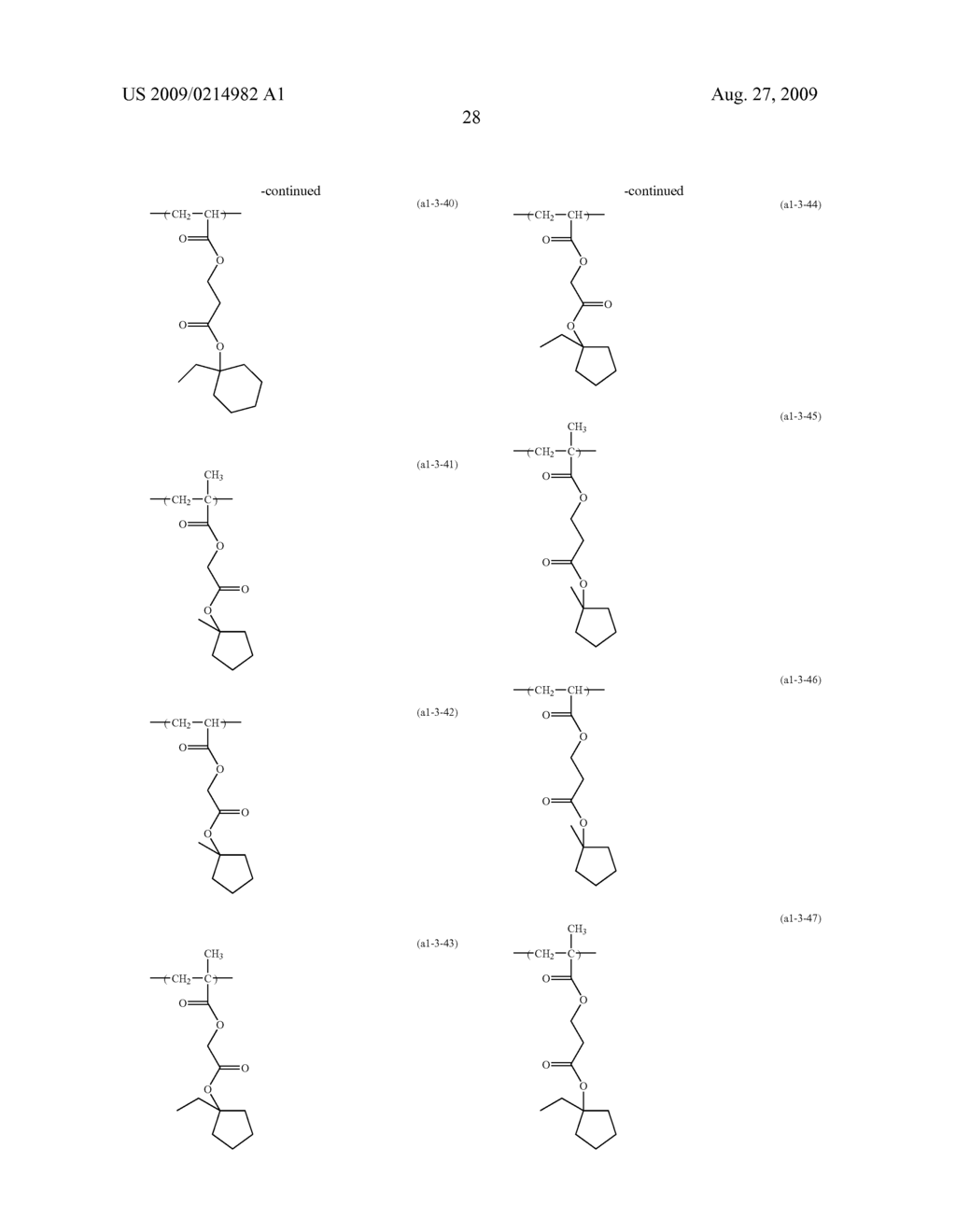 POSITIVE RESIST COMPOSITION, METHOD OF FORMING RESIST PATTERN, AND POLYMERIC COMPOUND - diagram, schematic, and image 29