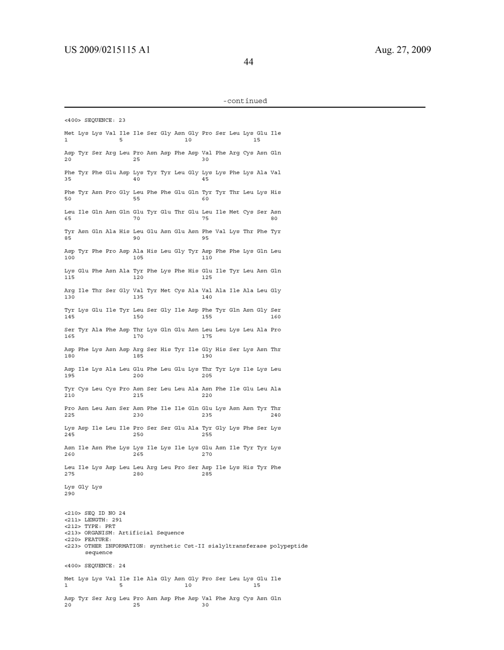 SIALYLTRANSFERASES COMPRISING CONSERVED SEQUENCE MOTIFS - diagram, schematic, and image 52