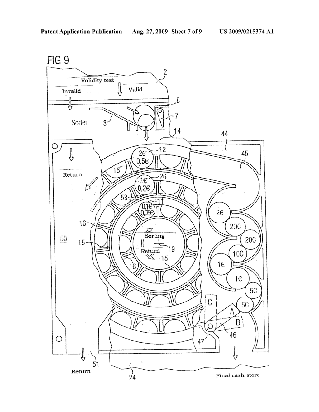 Device for the storage and dispensing of coins - diagram, schematic, and image 08