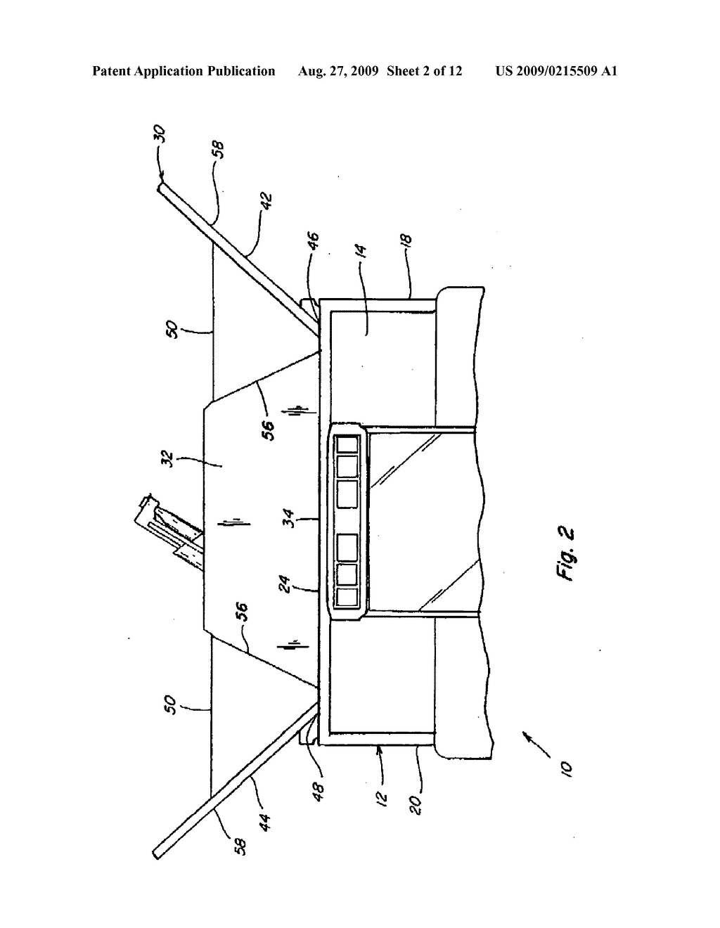 AUTOMATEDLY FOLDABLE AND UNFOLDABLE GRAIN TANK EXTENSION AND COVER FOR AN AGRICULTURAL HARVESTING MACHINE - diagram, schematic, and image 03