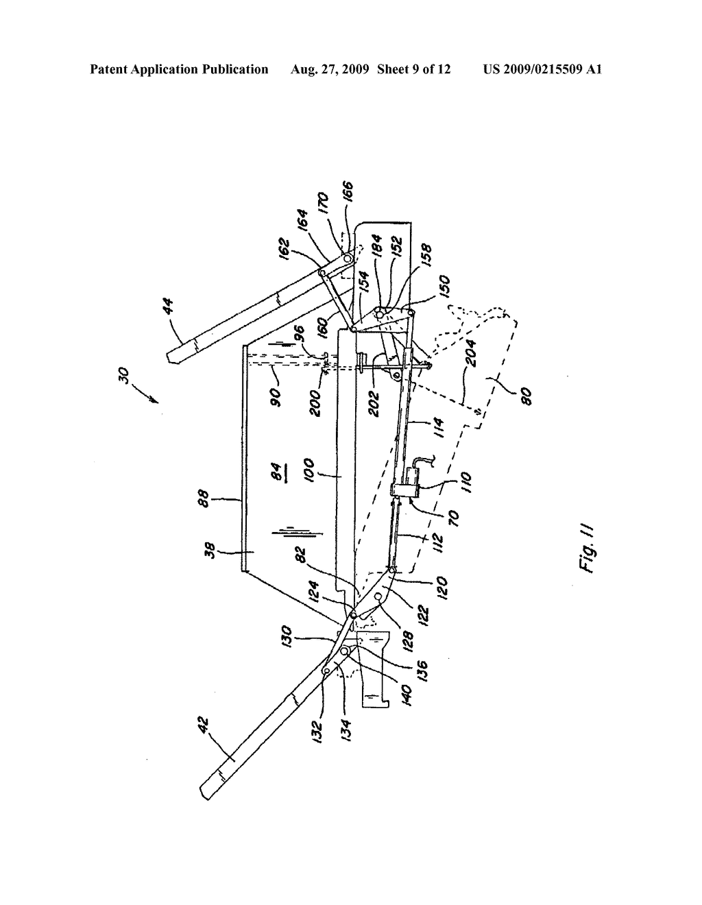 AUTOMATEDLY FOLDABLE AND UNFOLDABLE GRAIN TANK EXTENSION AND COVER FOR AN AGRICULTURAL HARVESTING MACHINE - diagram, schematic, and image 10