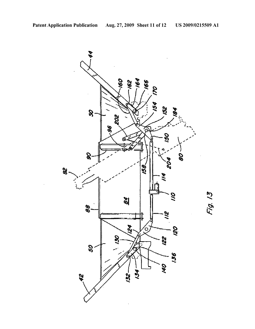 AUTOMATEDLY FOLDABLE AND UNFOLDABLE GRAIN TANK EXTENSION AND COVER FOR AN AGRICULTURAL HARVESTING MACHINE - diagram, schematic, and image 12