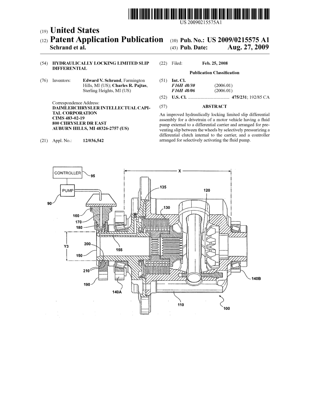 HYDRAULICALLY LOCKING LIMITED SLIP DIFFERENTIAL - diagram, schematic, and image 01