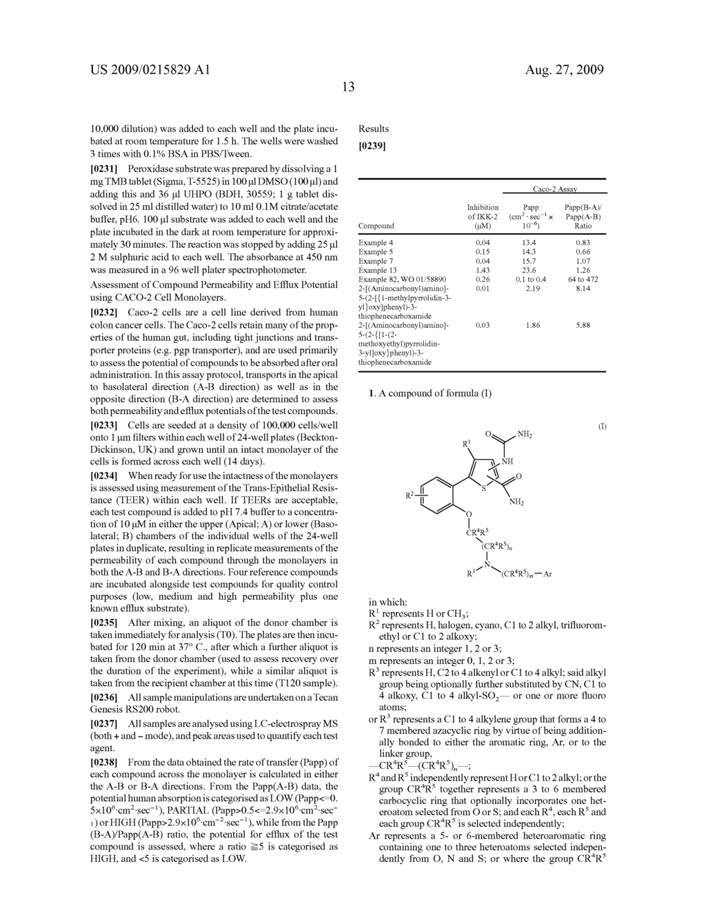 THIOPHENE CARBOXAMIDES AS INHIBITORS OF THE ENZYME IKK-2 - diagram, schematic, and image 14