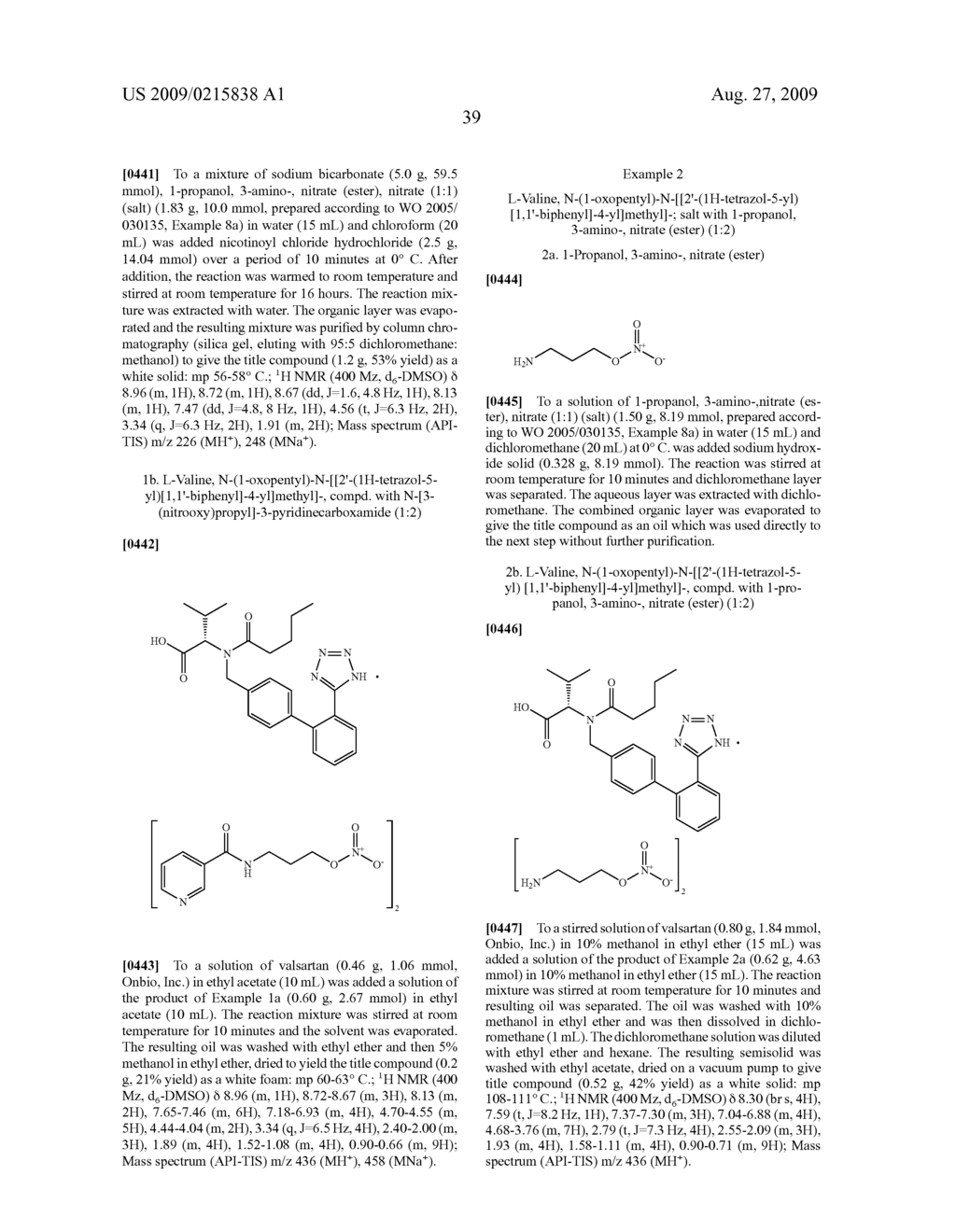 ORGANIC NITRIC OXIDE ENHANCING SALTS OF ANGIOTENSIN II ANTAGONISTS, COMPOSITIONS AND METHODS OF USE - diagram, schematic, and image 40