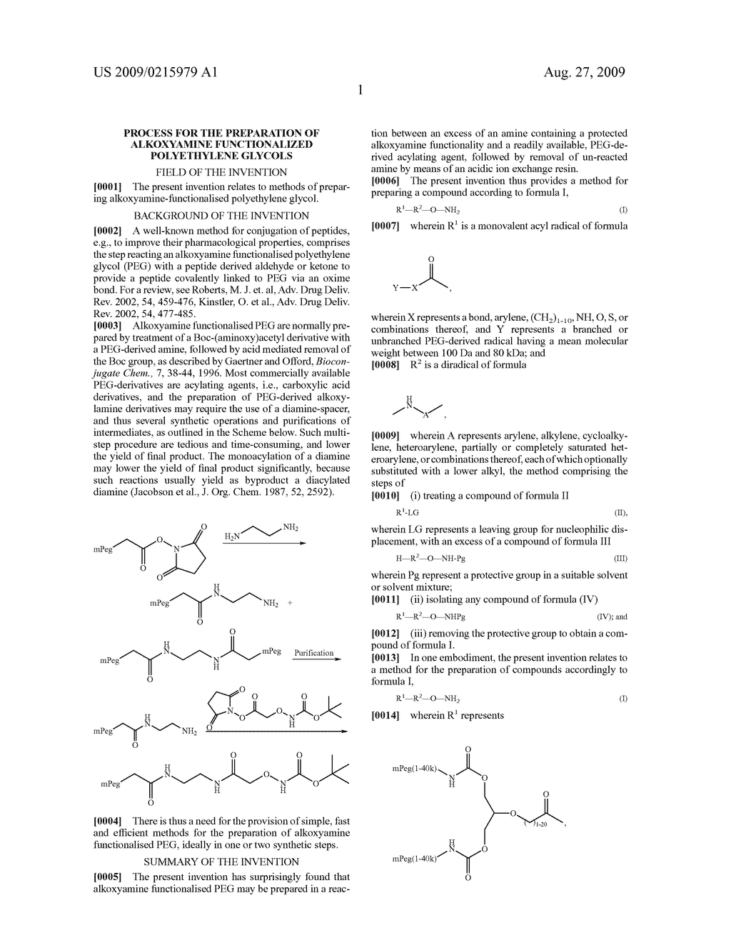 Process for the preparation of alkoxyamine functionalized polyethylene glycols - diagram, schematic, and image 02