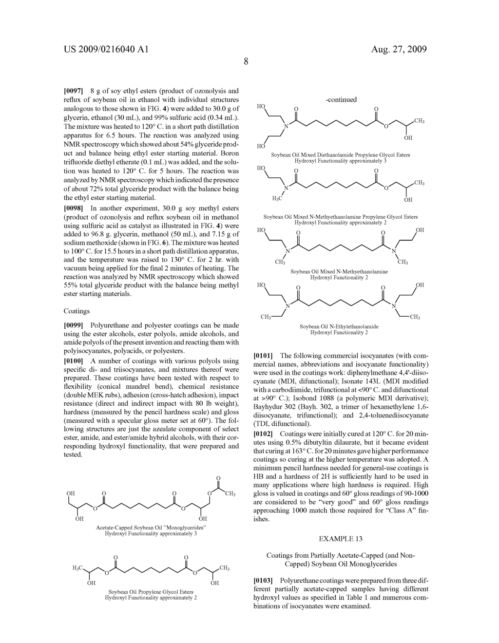 Methods For Production Of Polyols From Oils And Their Use In the Production of Polyesters and Polyurethanes - diagram, schematic, and image 20