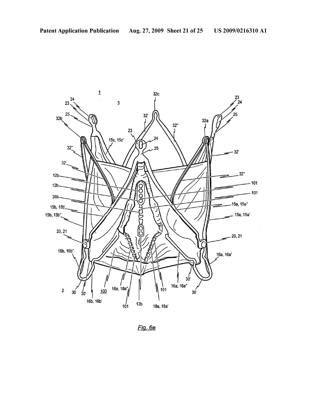 Stent for the positioning and anchoring of a valvular prosthesis in an implantation site in the heart of a patient - diagram, schematic, and image 22