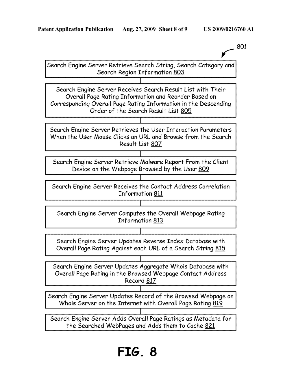 SEARCH ENGINE WITH WEBPAGE RATING FEEDBACK BASED INTERNET SEARCH OPERATION - diagram, schematic, and image 09