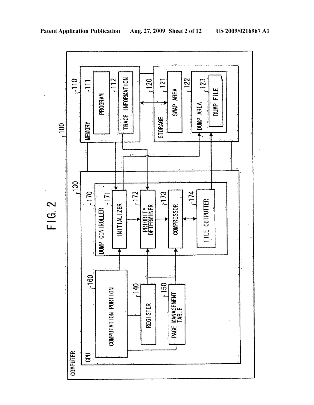 COMPUTER, RECORDING MEDIUM RECORDING DUMP PROGRAM, AND DUMP METHOD - diagram, schematic, and image 03