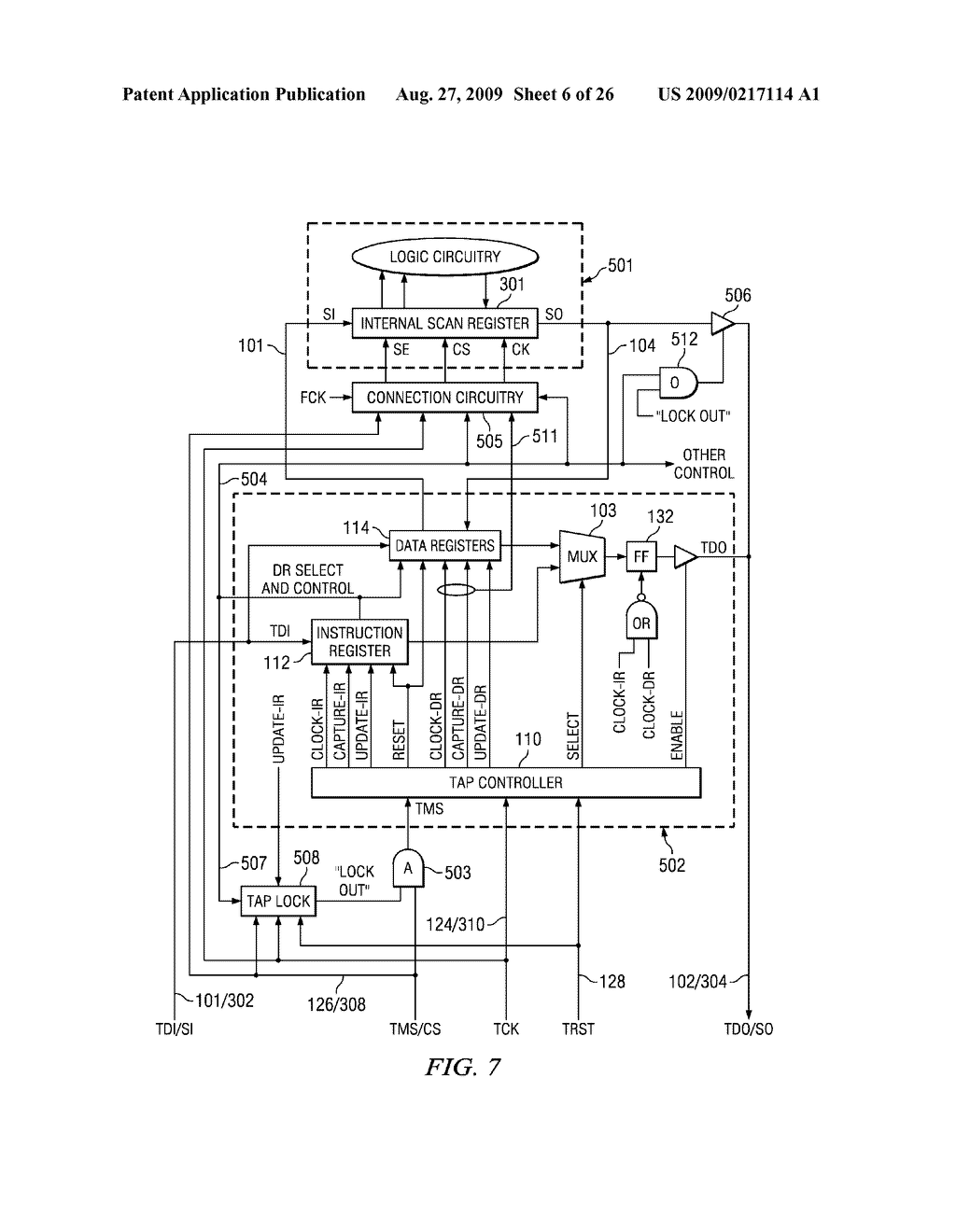 SELECTABLE DUAL MODE TEST ACCESS PORT METHOD AND APPARATUS - diagram, schematic, and image 07