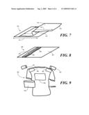 Garment Configured for Selective Accommodation of Heating or Cooling Packs diagram and image