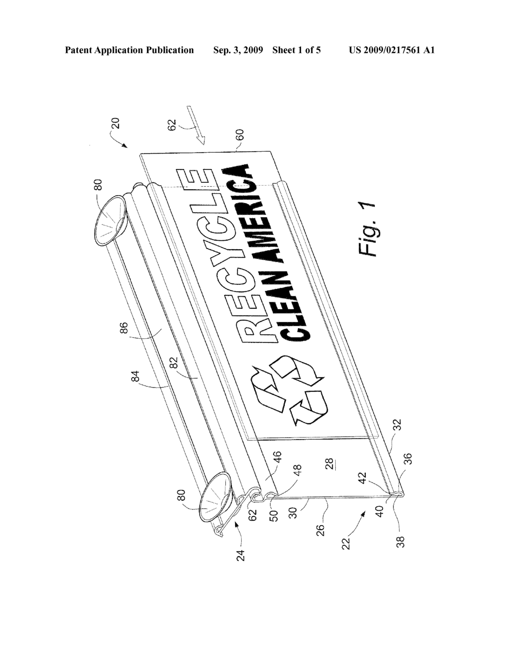 Pivotal, Removable Holder for Interchangeable Window Signage - diagram, schematic, and image 02