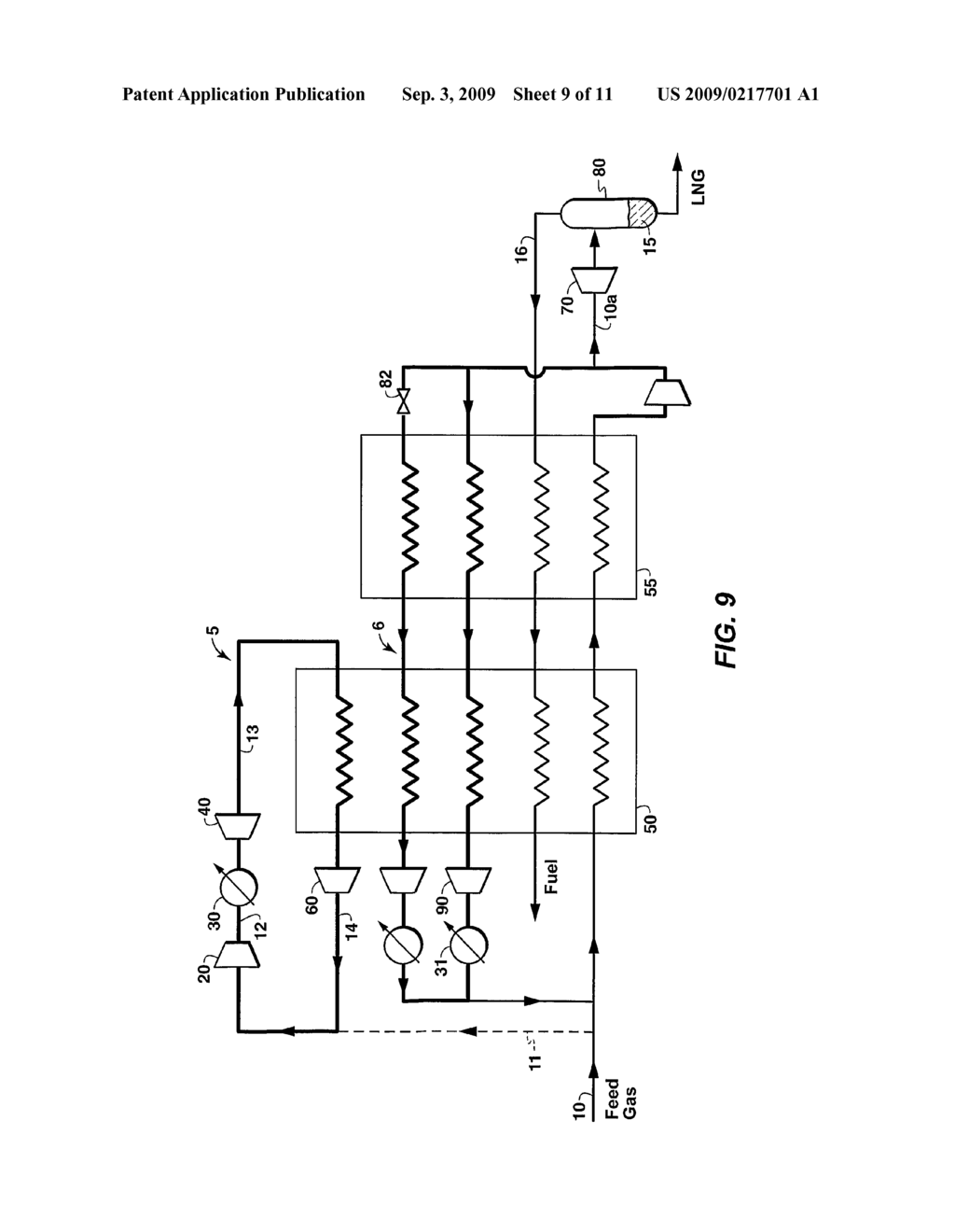 Natural Gas Liquefaction Process for Ling - diagram, schematic, and image 10