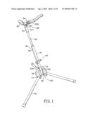 Foldable saxophone stand diagram and image