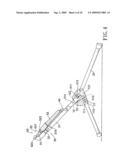 Foldable saxophone stand diagram and image