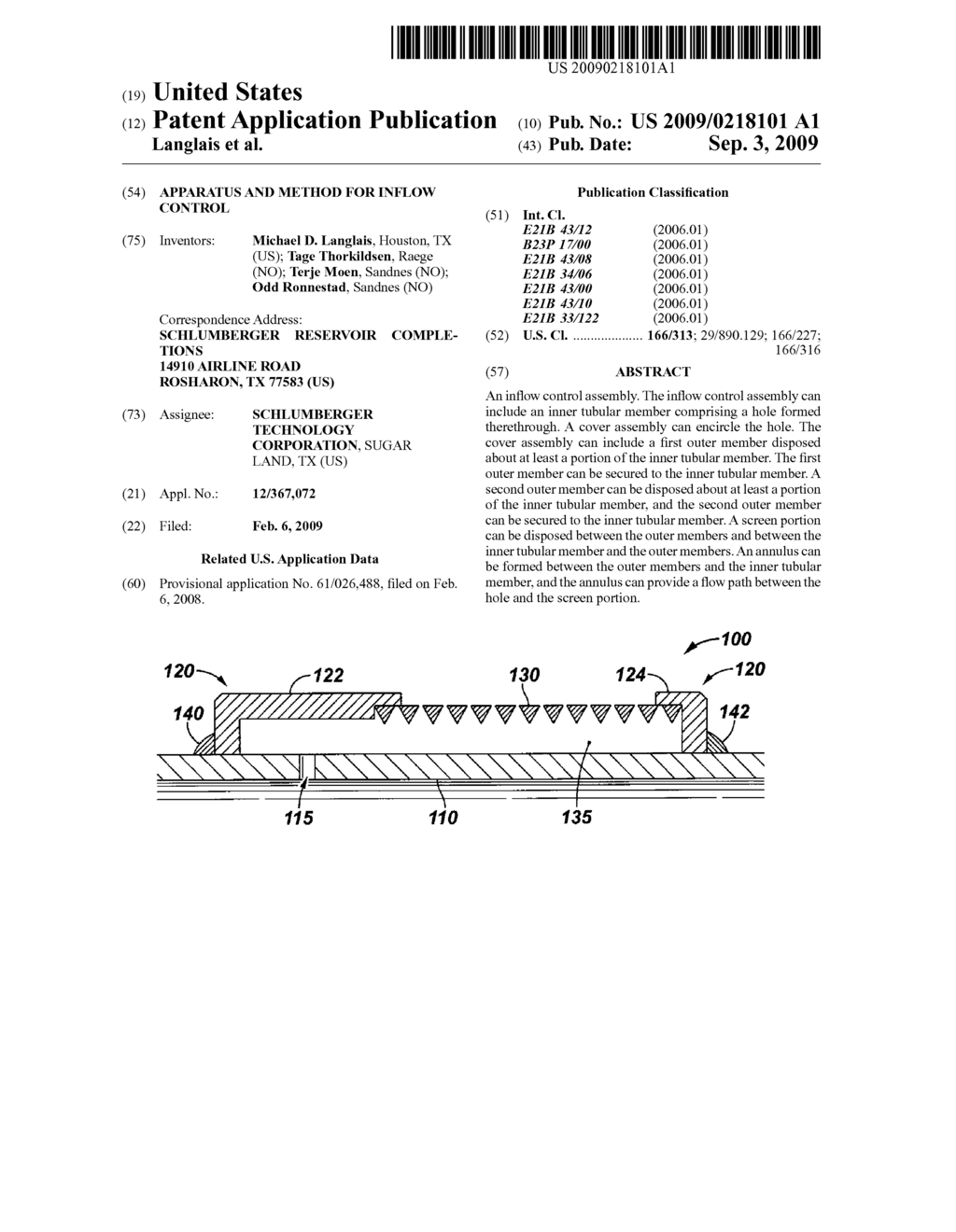 APPARATUS AND METHOD FOR INFLOW CONTROL - diagram, schematic, and image 01