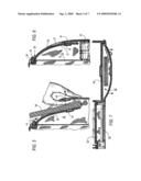 Access compartment having inwardly opening magnetic closure flap for carry case diagram and image