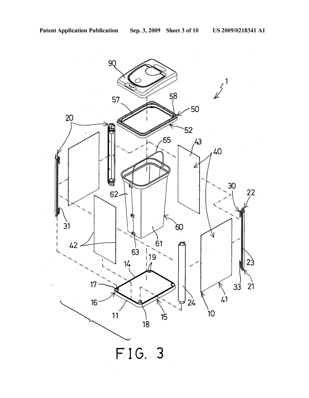 Holding device for garbage bag - diagram, schematic, and image 04