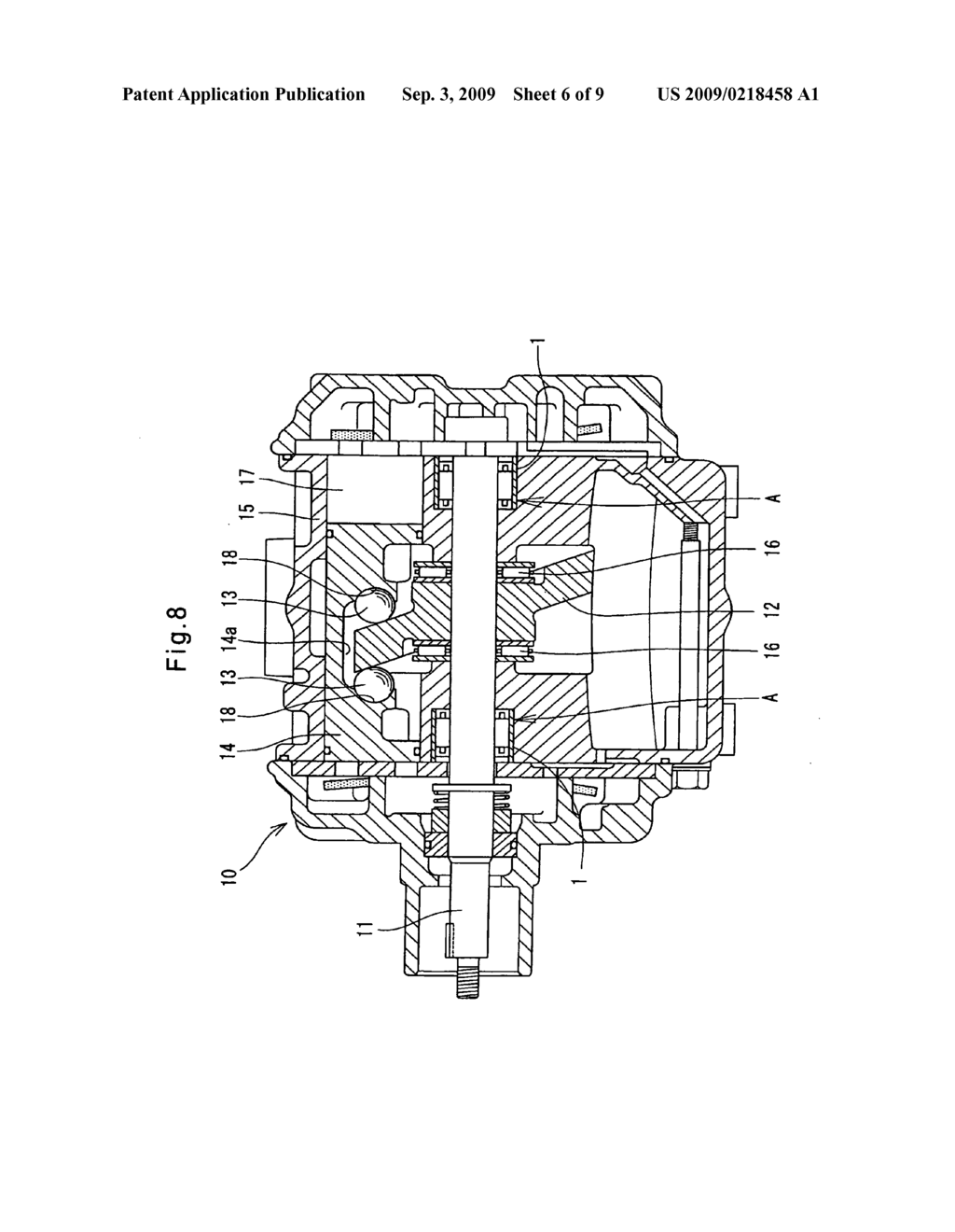 Shell type needle roller bearing, support structure for supporting a compressor spindle, and support structure for supporting driving portion of a piston pump - diagram, schematic, and image 07