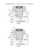 Self-aligned slotted accumulation-mode field effect transistor (AccuFET) structure and method diagram and image