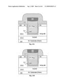 Self-aligned slotted accumulation-mode field effect transistor (AccuFET) structure and method diagram and image