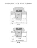 Self-aligned slotted accumulation-mode field effect transistor (AccuFET) structure and method diagram and image