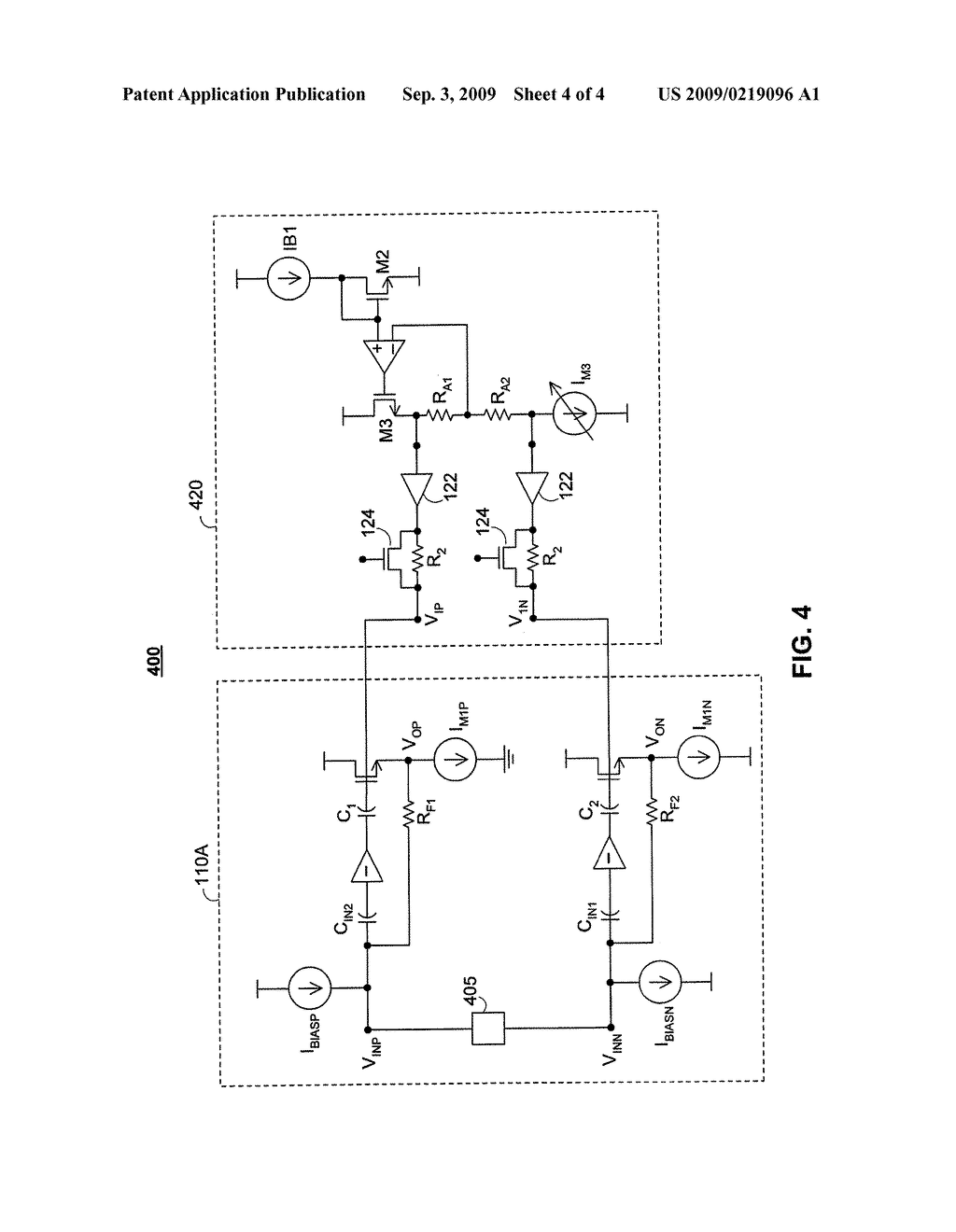 OPEN LOOP DC CONTROL FOR A TRANSIMPEDANCE FEEDBACK AMPLIFIER - diagram, schematic, and image 05